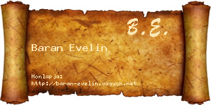 Baran Evelin névjegykártya